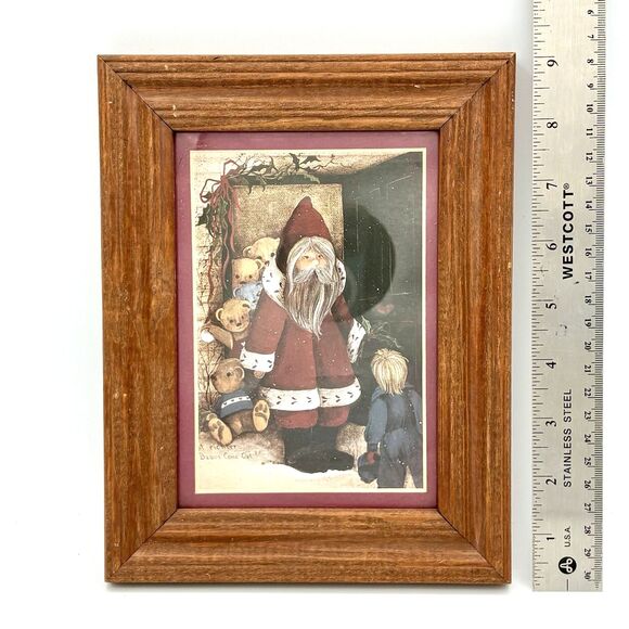 Vintage Pat Richter "Can the Bears Come Out?" Christmas Framed and Matted Print - Picture 3 of 5